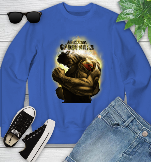 Arizona Cardinals NFL Football Hulk Marvel Avengers Sports Youth Sweatshirt 7