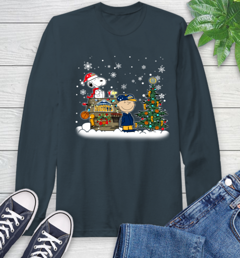 Denver Nuggets NBA Basketball Christmas The Peanuts Movie Snoopy Championship Long Sleeve T-Shirt 9