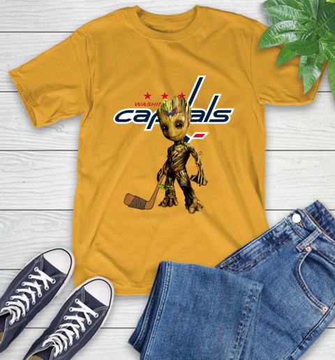 Washington Capitals NHL Hockey Groot Marvel Guardians Of The Galaxy T-Shirt 3