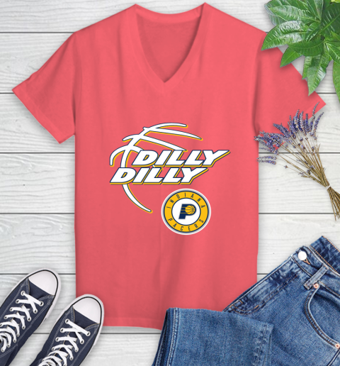 NBA Indiana Pacers Dilly Dilly Basketball Sports Women's V-Neck T-Shirt 6