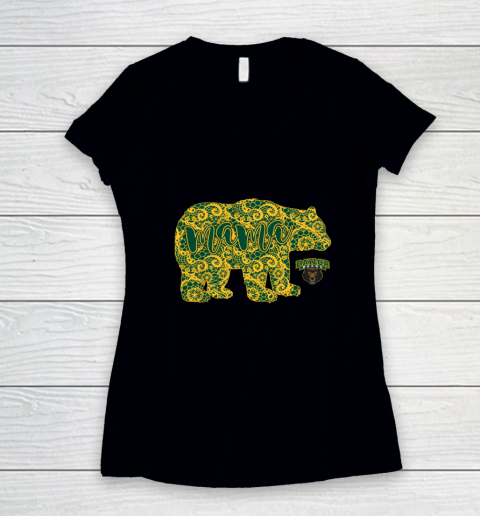Baylor Bears Mama Bear Women's V-Neck T-Shirt