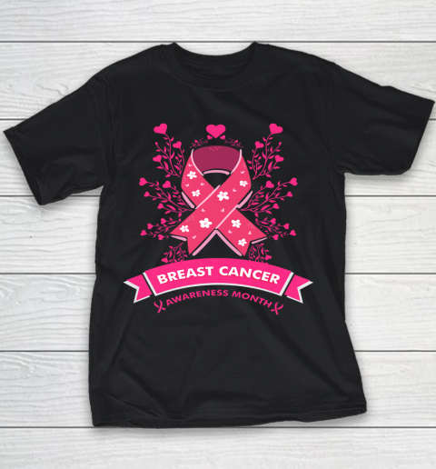 Breast Cancer Awareness Month Pink Ribbon Youth T-Shirt