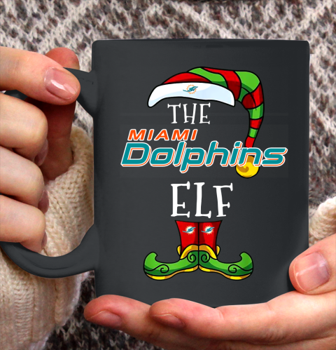 Miami Dolphins Christmas ELF Funny NFL Ceramic Mug 11oz
