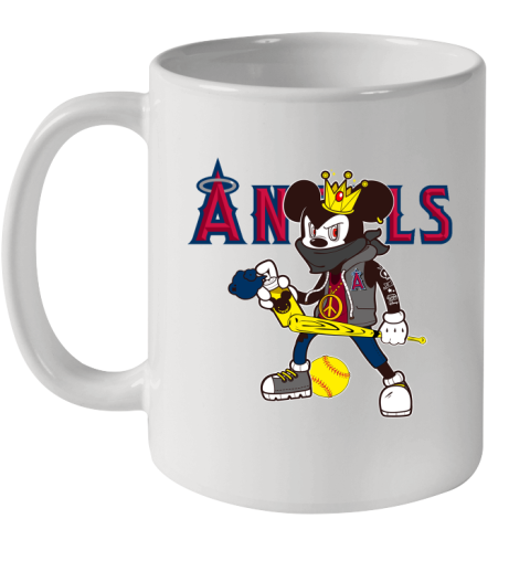 Los Angeles Angels MLB Baseball Mickey Peace Sign Sports Ceramic Mug 11oz