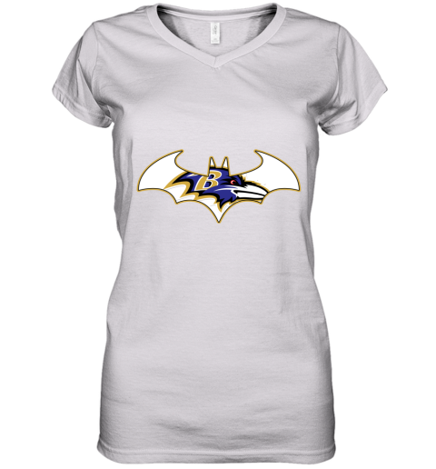 We Are The Baltimore Ravens Batman NFL Mashup Women's V-Neck T-Shirt