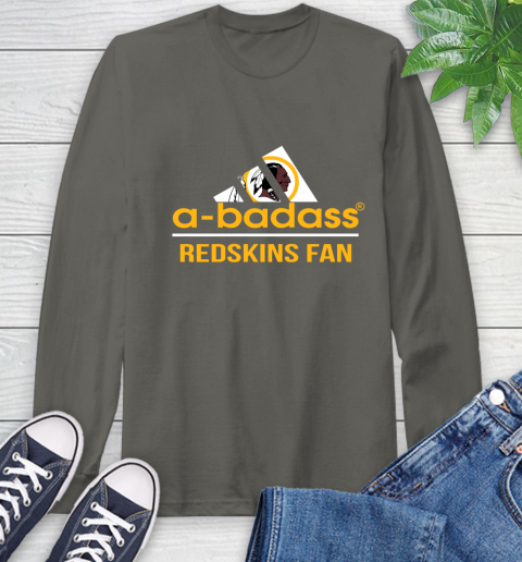 Washington Redskins NFL Football A Badass Adidas Adoring Fan Sports Long Sleeve T-Shirt 9