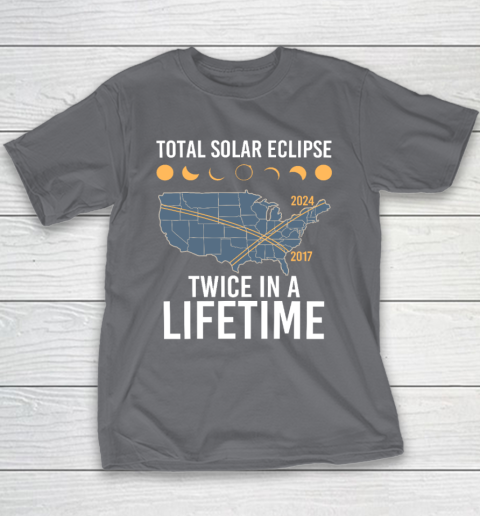 Twice In A Lifetime Solar Eclipse Shirt 2024 Total Eclipse Youth T-Shirt 5