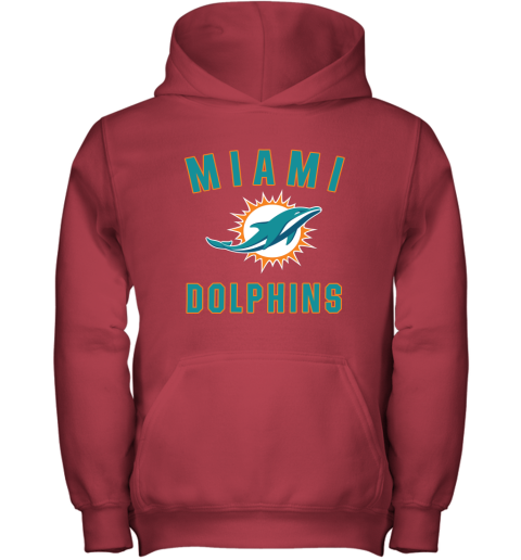 Miami Dolphins NFL Pro Line by Fanatics Branded Aqua Vintage Victory Youth Hoodie