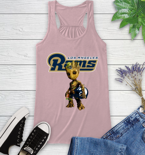 Los Angeles Rams NFL Football Groot Marvel Guardians Of The Galaxy Racerback Tank 11