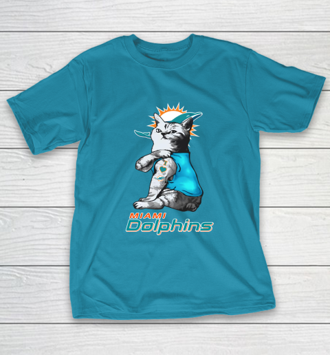 NFL Football My Cat Loves Miami Dolphins T-Shirt 7