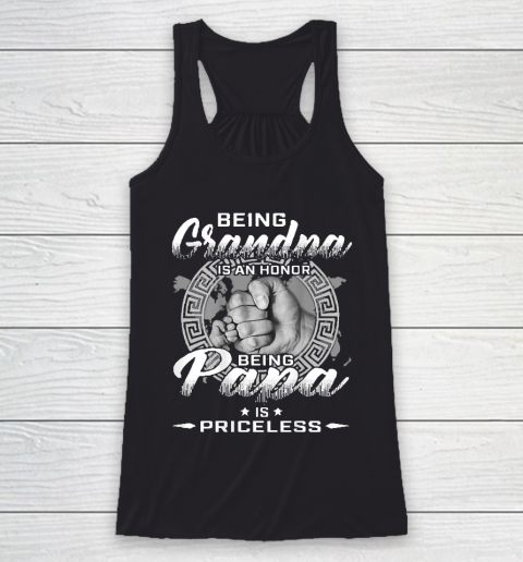Grandpa Funny Gift Apparel  Mens Being Grandpa Is An Honor Being Papa Is Priceless Racerback Tank
