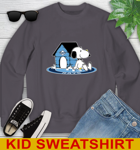 MLB Baseball Tampa Bay Rays Snoopy The Peanuts Movie Shirt Youth Sweatshirt 6