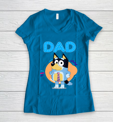 Bluey Dad Lover Forever Father's Day Women's V-Neck T-Shirt 7