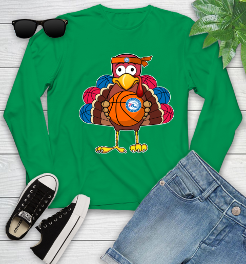 Philadelphia 76ers Turkey thanksgiving day Youth Long Sleeve 6