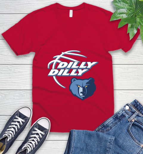 NBA Memphis Grizzlies Dilly Dilly Basketball Sports V-Neck T-Shirt 8