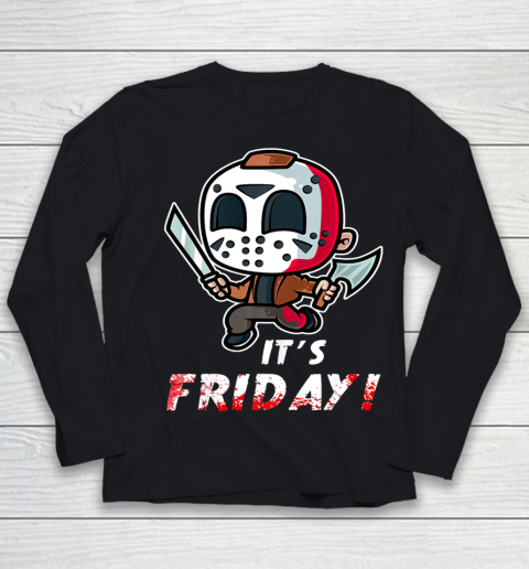 It's Friday 13th Halloween Horror Movies Humor Costume Youth Long Sleeve