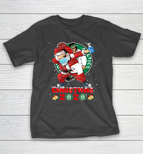 Boston Celtics Funny Santa Claus Dabbing Christmas 2020 NBA T-Shirt