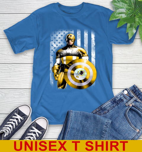 Washington Redskins NFL Football Captain America Marvel Avengers American Flag Shirt T-Shirt 11