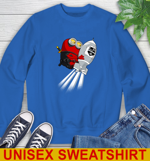 NHL Hockey Los Angeles Kings Deadpool Minion Marvel Shirt Sweatshirt 11