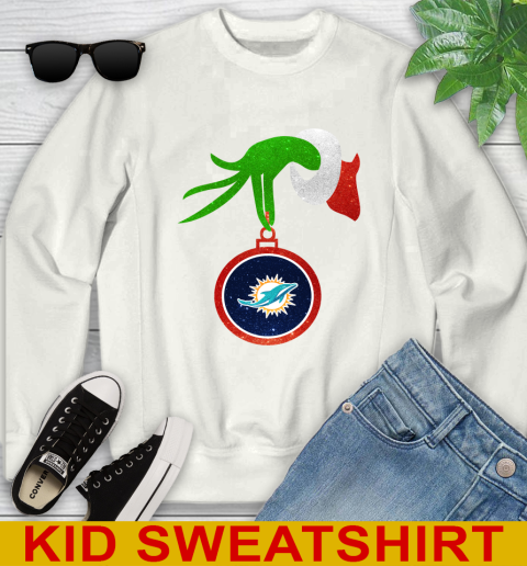 Miami Dolphins Grinch Merry Christmas NFL Football Youth Sweatshirt