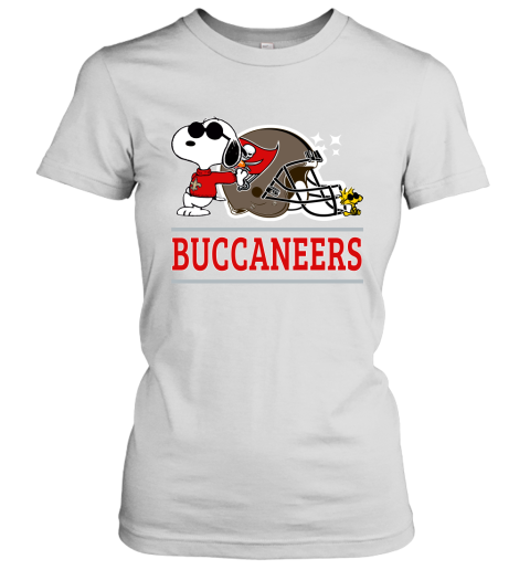 The Tampa Bay Buccaneers Joe Cool And Woodstock Snoopy Mashup Women's T-Shirt