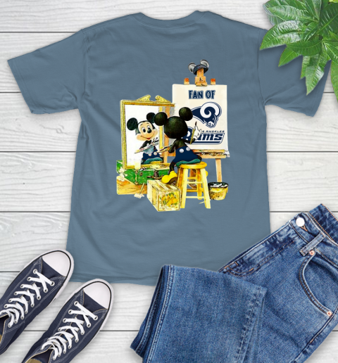 NFL Football Los Angeles Rams Mickey Drawing Shirt 9