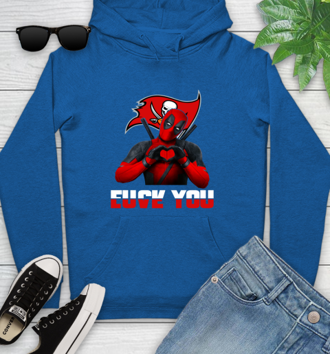 NHL Tampa Bay Buccaneers Deadpool Love You Fuck You Football Sports Youth Hoodie 11