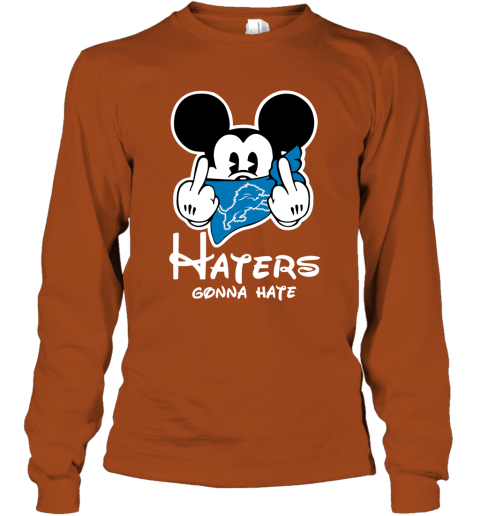 NFL Hey Haters Mickey Football Sports Detroit Lions Sweatshirt