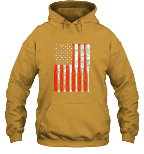 lukc vintage american flag baseball men boys apparel dad 4th july gift hoodie 23 front gold