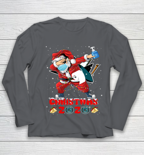 San Jose Sharks Funny Santa Claus Dabbing Christmas 2020 NHL Youth Long Sleeve 6