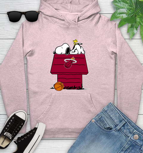 Miami Heat NBA Basketball Snoopy Woodstock The Peanuts Movie Youth Hoodie 10