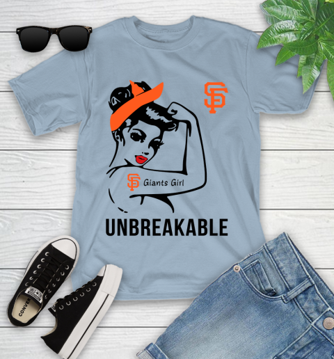 MLB San Francisco Giants Girl Unbreakable Baseball Sports Youth T-Shirt 16