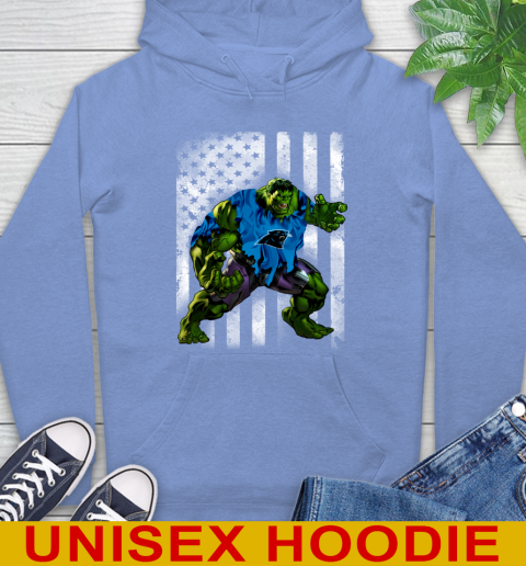 Carolina Panthers Hulk Marvel Avengers NFL Football American Flag Hoodie 11