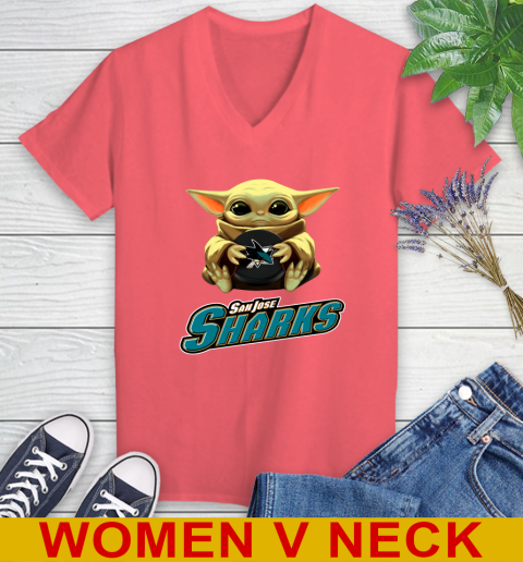 NHL Hockey San Jose Sharks Star Wars Baby Yoda Shirt 83