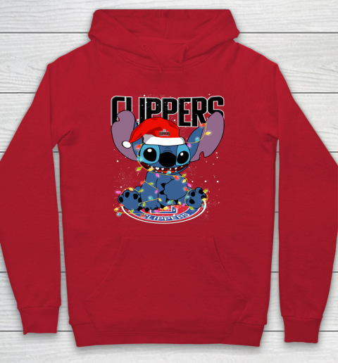 LA Clippers NBA noel stitch Basketball Christmas Hoodie 6