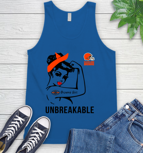 NFL Cleveland Browns Girl Unbreakable Football Sports Tank Top 3