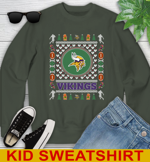 Minnesota Vikings Merry Christmas NFL Football Loyal Fan Youth Sweatshirt 8