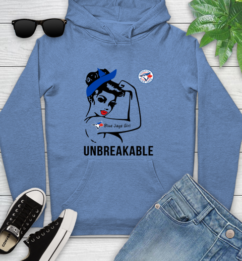 MLB Toronto Blue Jays Girl Unbreakable Baseball Sports Youth Hoodie 8