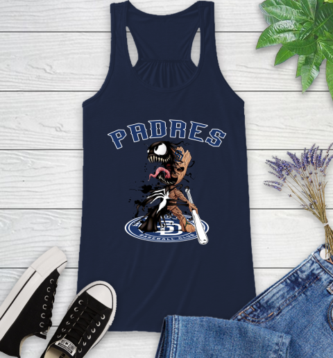 MLB San Diego Padres Baseball Venom Groot Guardians Of The Galaxy Racerback Tank 12