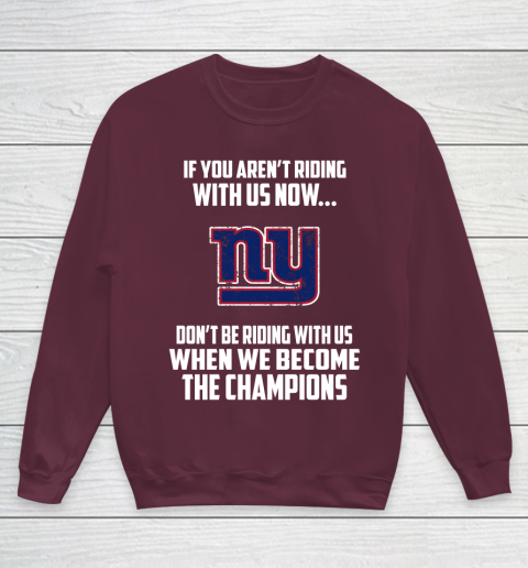 NFL New York Giants Football We Become The Champions Youth Sweatshirt 4