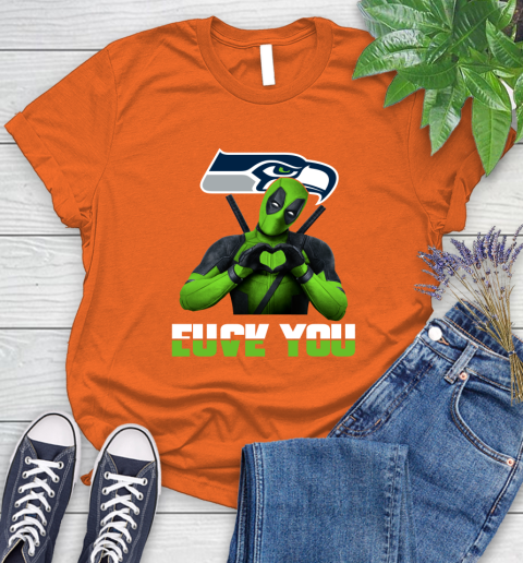 NHL Seattle Seahawks Deadpool Love You Fuck You Football Sports Women's T-Shirt 3