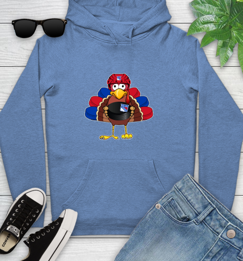 New York Rangers Turkey Thanksgiving Day Youth Hoodie 12