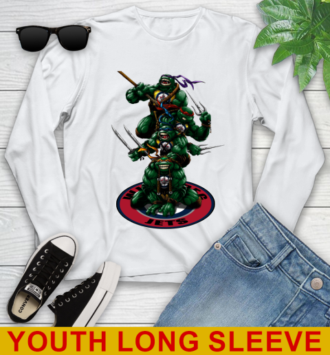 NHL Hockey Winnipeg Jets Teenage Mutant Ninja Turtles Shirt Youth Long Sleeve