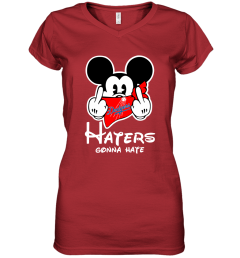 MLB Los Angeles Dodgers Haters Gonna Hate Mickey Mouse Disney Baseball Shirt