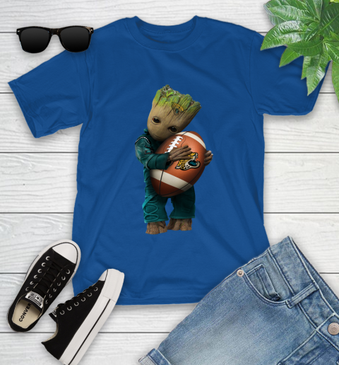 NFL Groot Guardians Of The Galaxy Football Sports Jacksonville Jaguars Youth T-Shirt 9