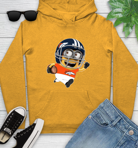 NFL Denver Broncos Minions Disney Football Sports Youth Hoodie 3