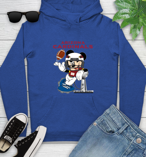 NFL Arizona Cardinals Mickey Mouse Disney Super Bowl Football T Shirt Youth Hoodie 9