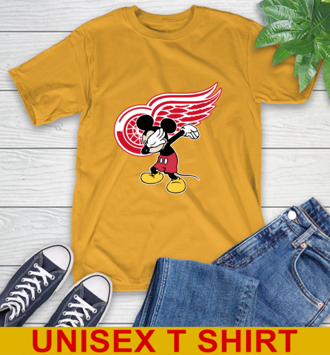 Detroit Red Wings NHL Hockey Dabbing Mickey Disney Sports T-Shirt 3