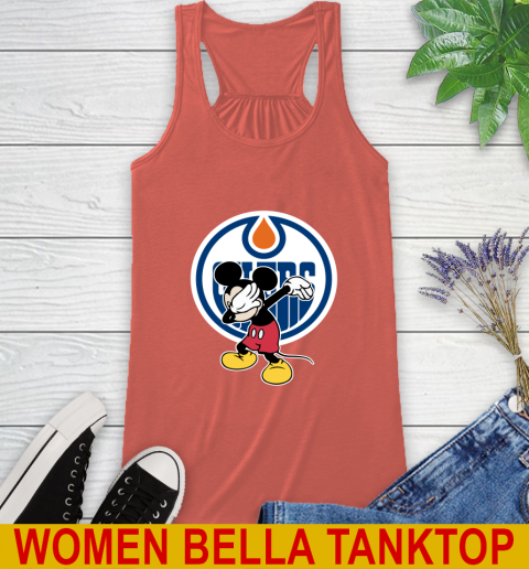 Edmonton Oilers NHL Hockey Dabbing Mickey Disney Sports Racerback Tank 4