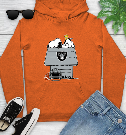 Oakland Raiders NFL Football Snoopy Woodstock The Peanuts Movie Youth Hoodie 5